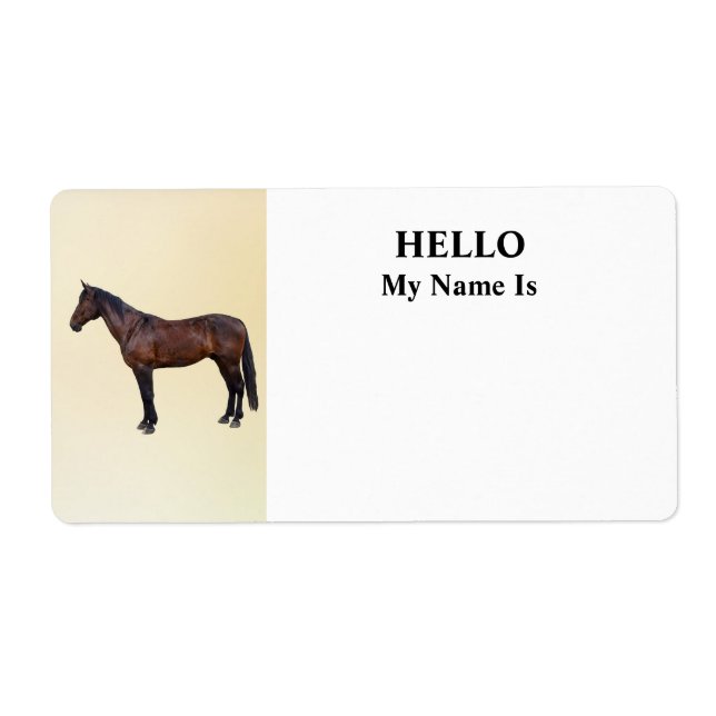 Étiquette Cheval Morgan de profil (Devant)