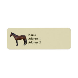 Étiquette Cheval Morgan de profil
