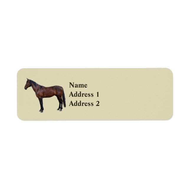 Étiquette Cheval Morgan de profil (Devant)