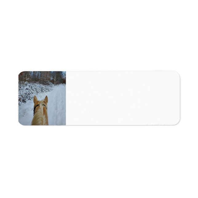 Étiquette Cheval neigeux (Devant)