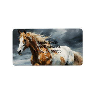 Étiquette Cheval Pinto