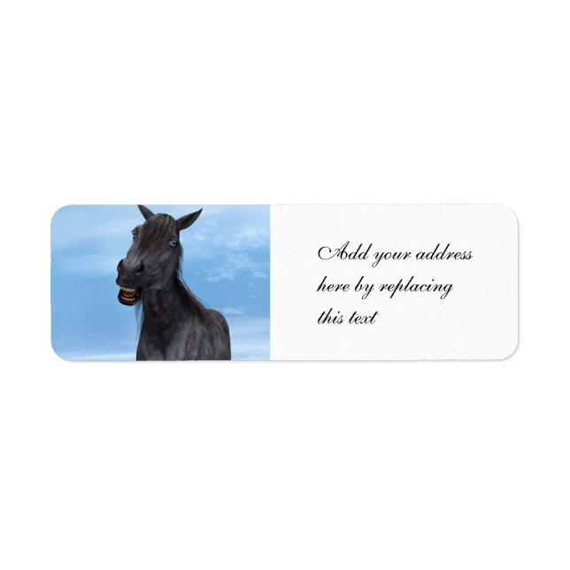 Étiquette Cheval souriant (Devant)
