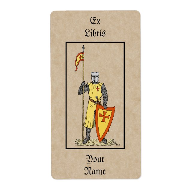 Étiquette Chevalier médiéval Plaque d'enregistrement du débu