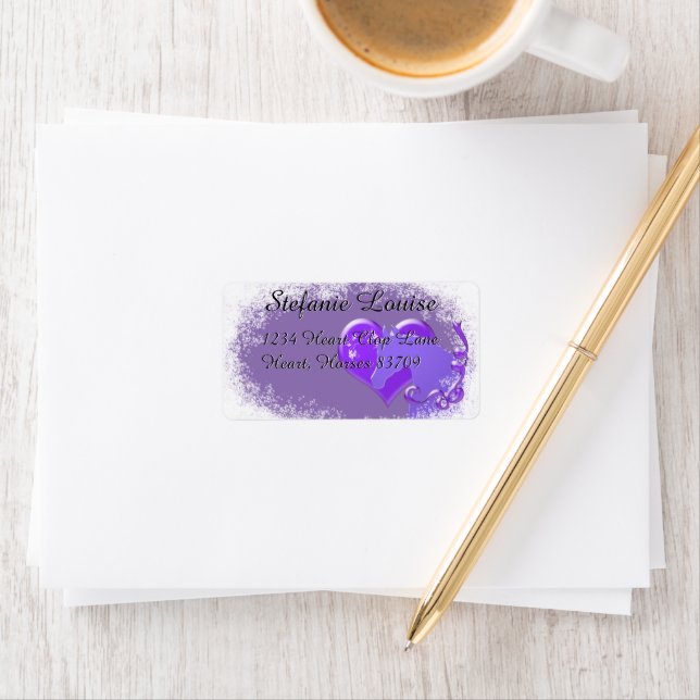 Étiquette Chevaux de Coeur III Vacances (Cheval Violet/Coeur (En situation)