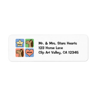Étiquette Chevaux mignons d'amour du clipart (images