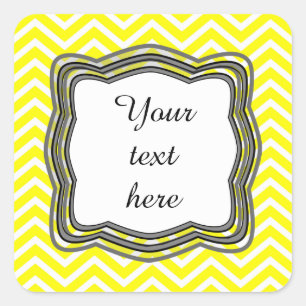 Étiquette Chevron jaune