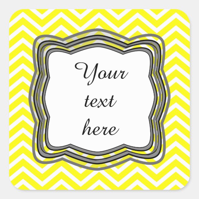 Étiquette Chevron jaune (Devant)