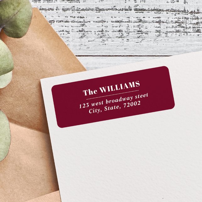 Étiquette CHIC BOURGOGNE Élégance moderne audacieuse nom de  (Créateur téléchargé)