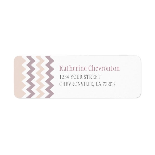 Étiquette Chic Chevron (Devant)