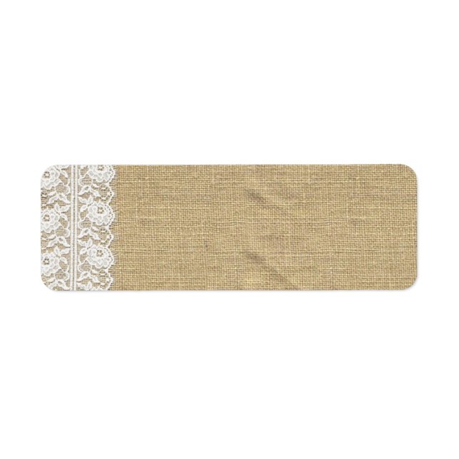 Étiquette Chic Démodé Broderie Anglaise & Toile de Jute Natu (Devant)