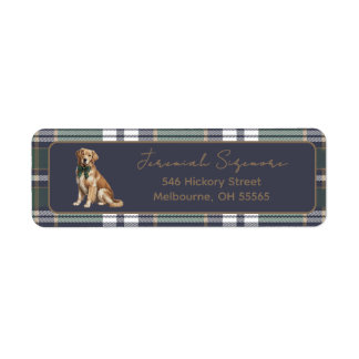 Étiquette Chic Elegant Fancy Dog theme return address label
