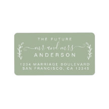 Chic Foliage Future M. Mme Mariage Retour Adresse