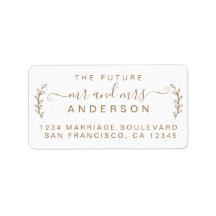 Chic Foliage Future M. Mme Mariage Retour Adresse