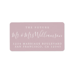 Étiquette Chic Future M. Mme Purple Mariage Retour Adresse