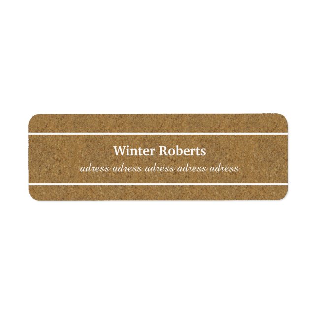 Étiquette Chic liège (Devant)