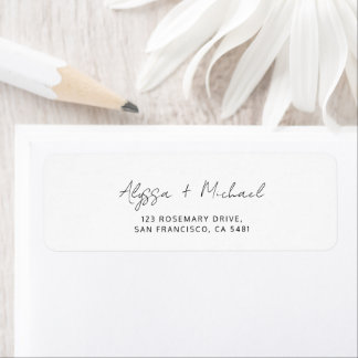Étiquette Chic Minimalist Handwriting Script Wedding Address
