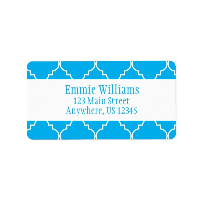 Étiquette Chic Quatrefoil Return Address Labels (Devant)