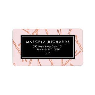 Étiquette Chic Rose Gold Bobby Pins Coiffeur Styliste Salon 