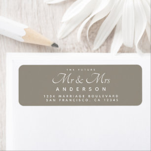 Étiquette Chic Script Future M. Mme La Mariage Adresse