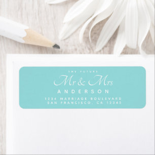 Étiquette Chic Script Future M. Mme La Mariage Adresse