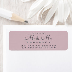 Étiquette Chic Script Future M. Mme La Mariage Adresse
