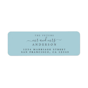 Étiquette Chic Script Future M. Mme Mariage Adresse de retou