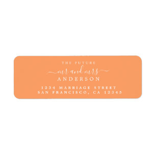 Étiquette Chic Script Future M. Mme Mariage Adresse de retou