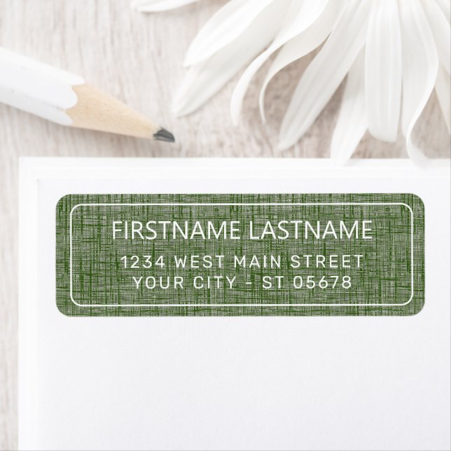 Étiquette Chic White Simple Styled Typography Script Label (En situation)