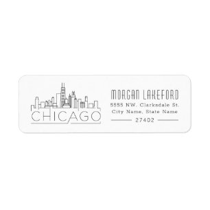 Étiquette Chicago a stylisé l'horizon