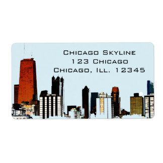 Étiquette Chicago Skyline