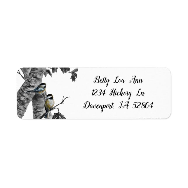 Étiquette "Chickadees" [design 2] (Devant)