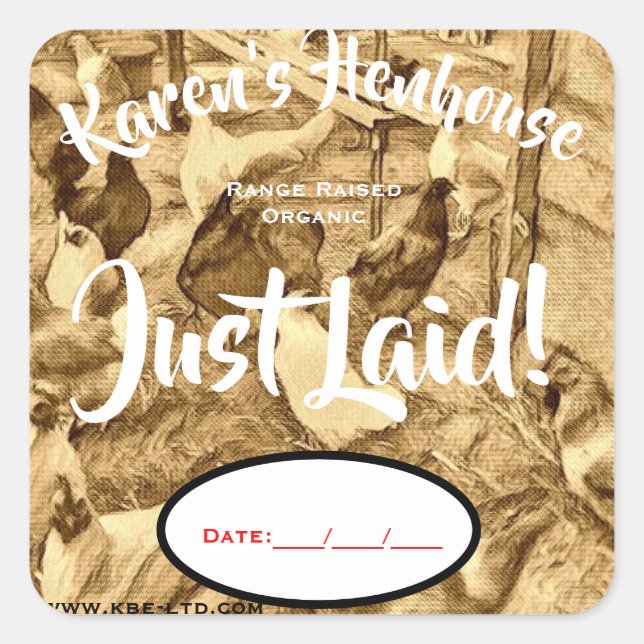 ÉTIQUETTE CHICKEN EGG CARTON (Devant)