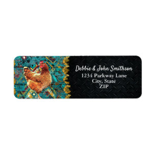 Étiquette Chicken Farm sans chaîne Hobby Farm Adresse Wester