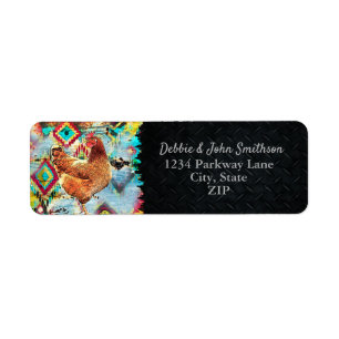 Étiquette Chicken Farm sans chaîne Hobby Farm Adresse Wester