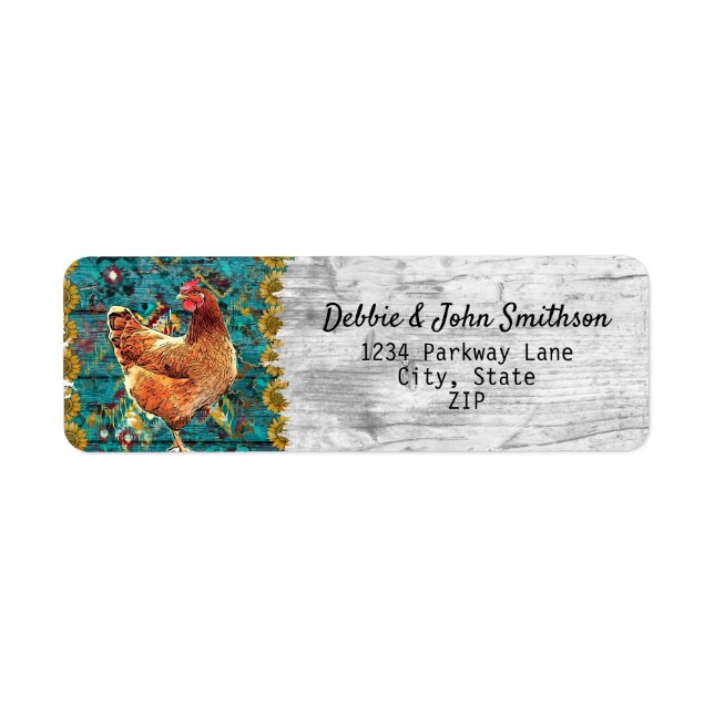 Étiquette Chicken Farm sans chaîne Hobby Farm Adresse Wester (Devant)