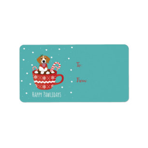 Étiquette Chien beagle Joyeux Pawlidays