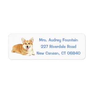 Étiquette Chien coquelicot de Pembroke Welsh Corgi