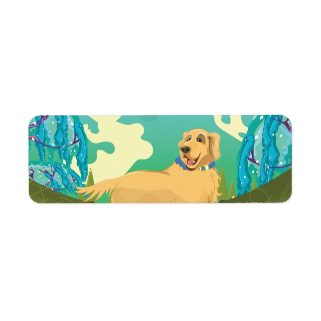 Étiquette Chien de compagnie dans le parc (Devant)