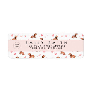 Étiquette Chien mignon Dachshund personnalisé