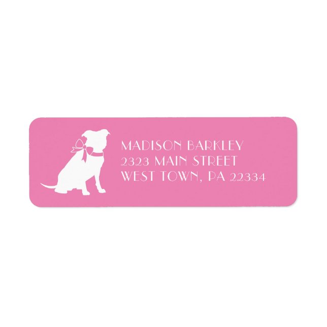 Étiquette Chien Pit Bull chiot Pitbull Label (Devant)