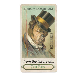 Étiquette Chien taureau - ID plaque de livre
