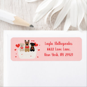 Étiquette Chiens Dans L'Amour Enveloppe