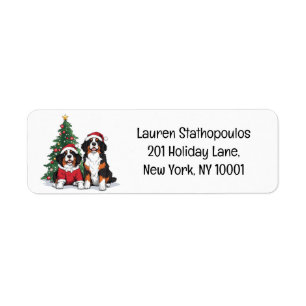 Étiquette Chiens de montagne bernois de Noël