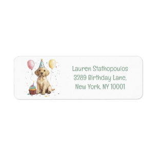 Étiquette Chiens Labrador Retriever pour anniversaire