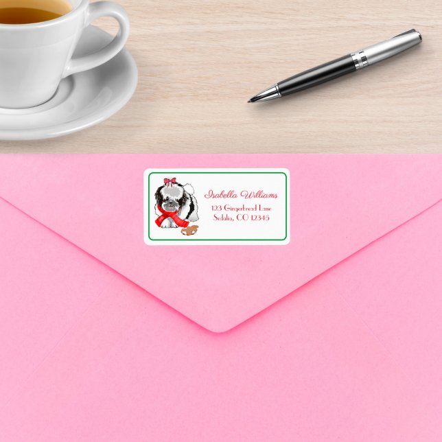 Étiquette Chih Tzu Messy & Adorable Avec Jouet En Pain D'Enf (Créateur téléchargé)