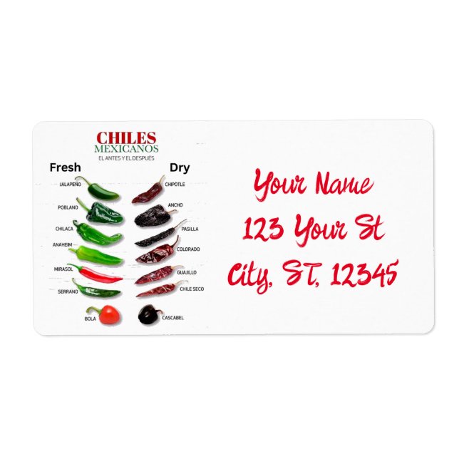 Étiquette Chiles Fresh and Dry Thunder_Cove (Devant)