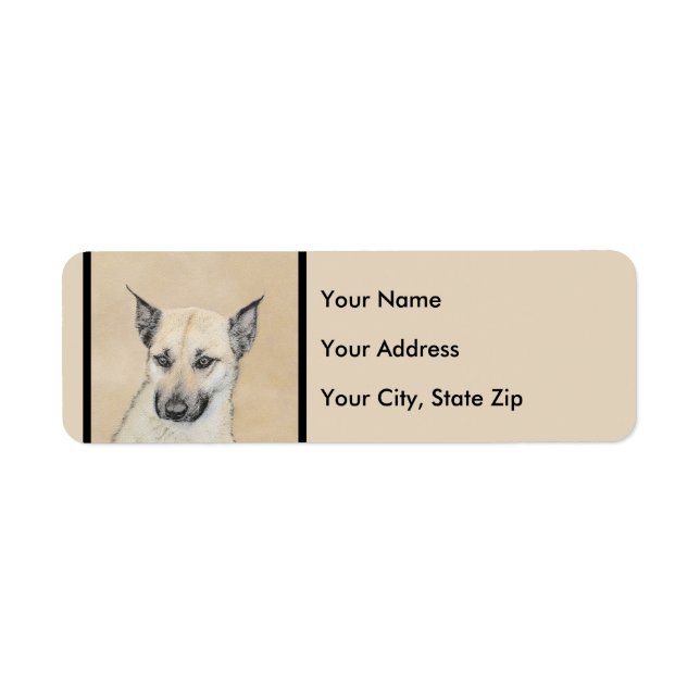 Étiquette Chinook (Oreilles Pointées) Peinture - Art Chien o (Devant)