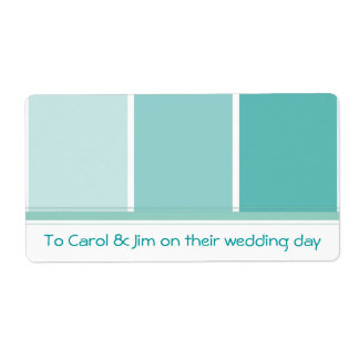 Étiquette Chip bleu turquoise