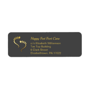 Étiquette Chiropodiste Podiatriste Pedicure soins de pieds