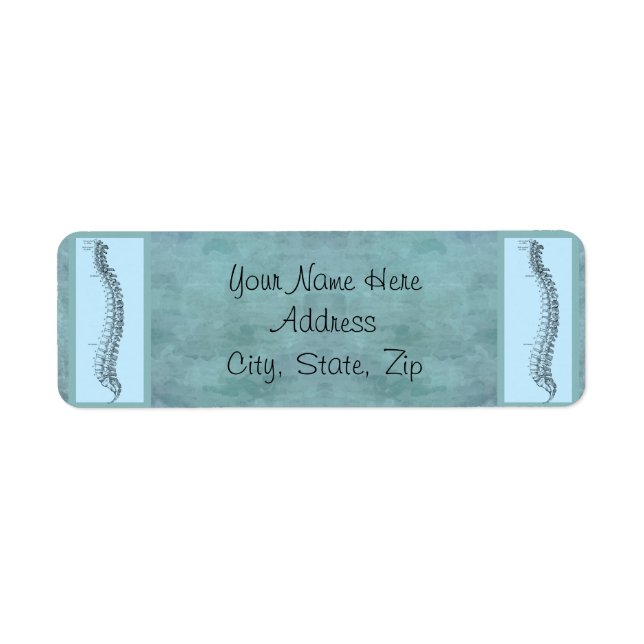 Étiquette Chiropractic Business Return Adresse (Devant)